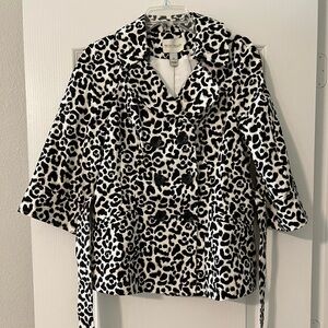 Women’s White House Black Market Leopard Print Jacket